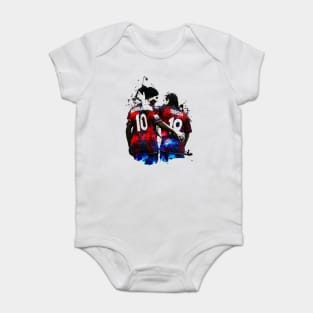 Illustration Messi And Ronaldinho Baby Bodysuit